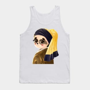 sloth with pearl earing Tank Top